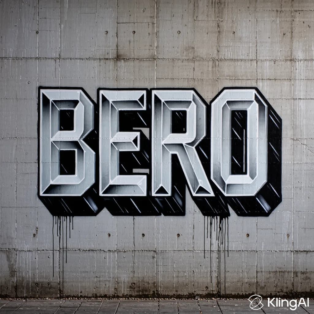 3D graffiti style text with extruded depth, perspective, and shadow